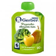 Gerber 90 г пюре (пауч) фруктово-овощной микс